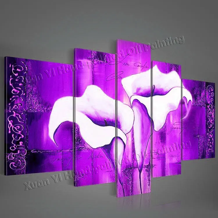 Purple Flower Wall Art aliexpress : buy 100% handmade abstract landscape oil painting Purple Flower Wall Art aliexpress : buy 100% handmade abstract landscape oil painting