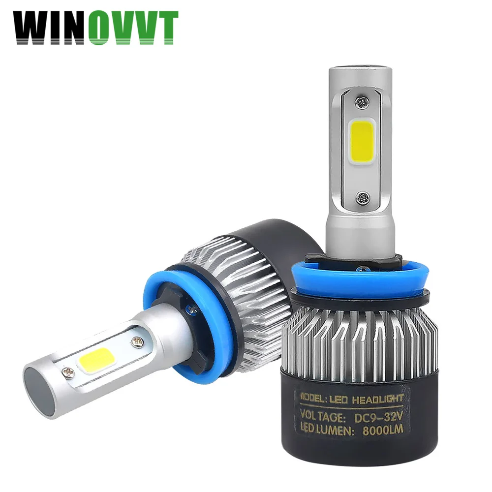 H11 Led Bulb H8 H9 Car Headlight Kits Single Beam 72W 8000lm 6500k Auto