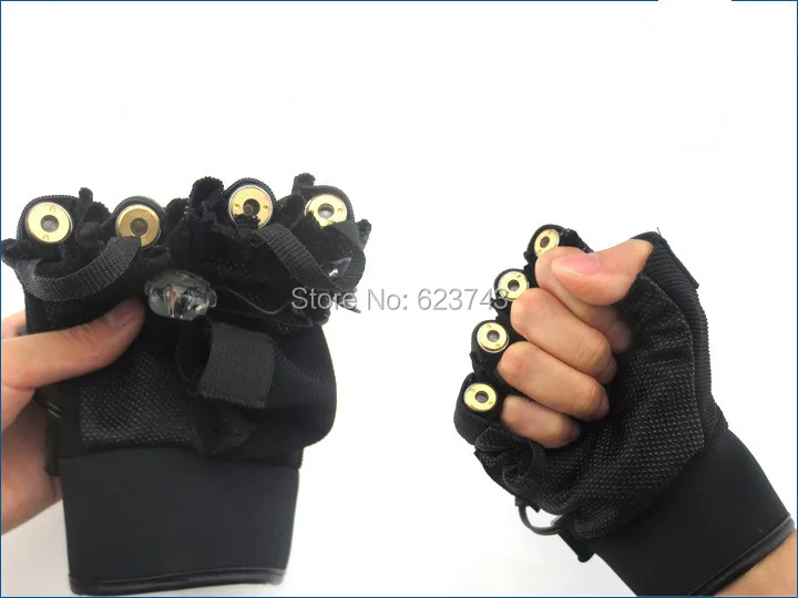 5Pairs/Lot Red Green Laser Gloves Dancing Stage Show Light With 4 pcs lasers and LED palm light for DJ Disco Club/Party/Bars