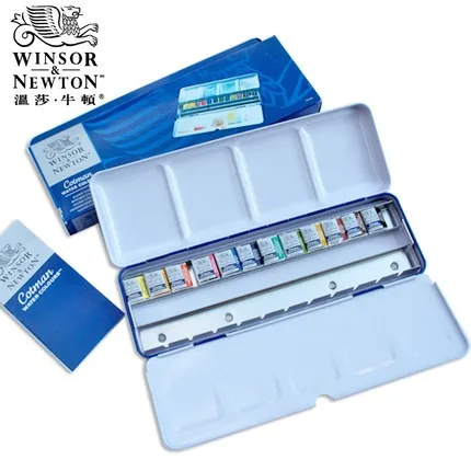 Бесплатная доставка Winsor & Newton Твердые cotman акварельные краски набор студии Кисти профессиональный уровень художников art красящий пигмент