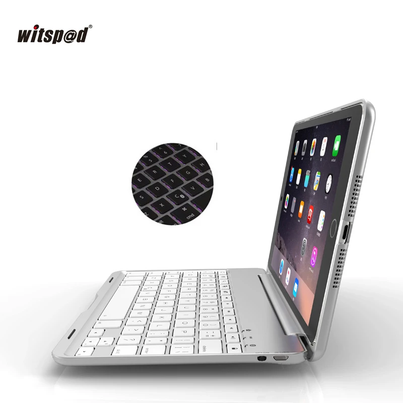 witspd For New IPAD (2017) 9.7 Inch & IPAD AIR 1 Bluetooth keyboard,7 Color Backlit Ultra Slim