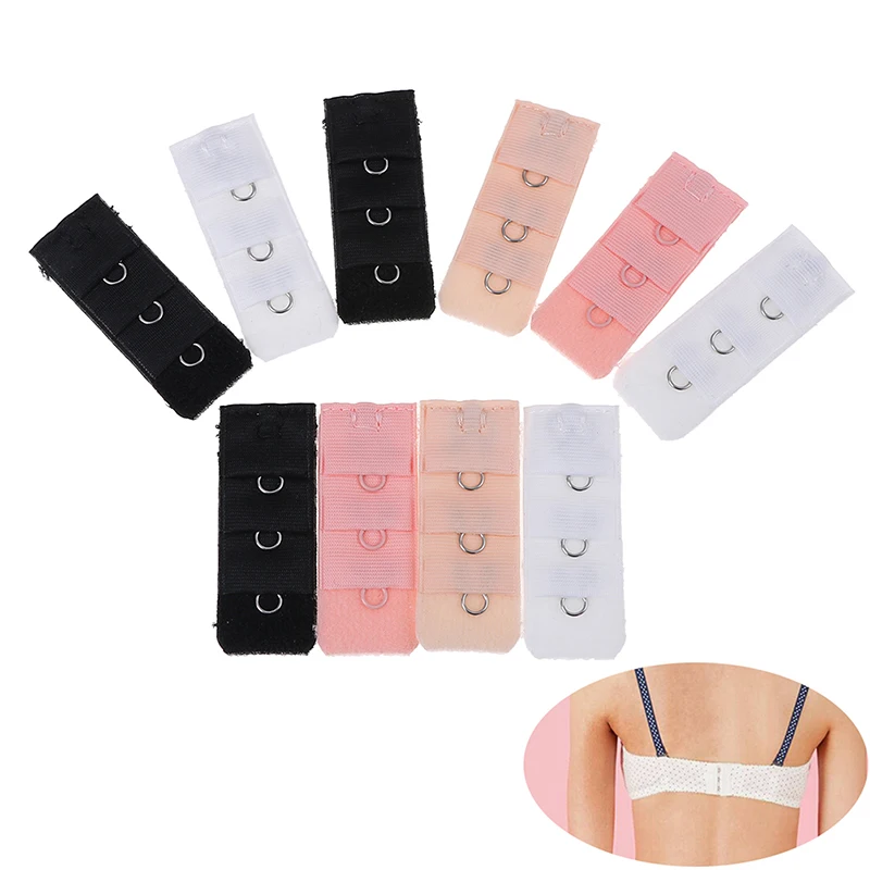 

5pcs/10pcs Soft Bra Band 3 Hooks Bra Extender Ladies 3 Rows 2 Hooks Or 1 Rows Nylon Clasp Extension Elastic On Strap