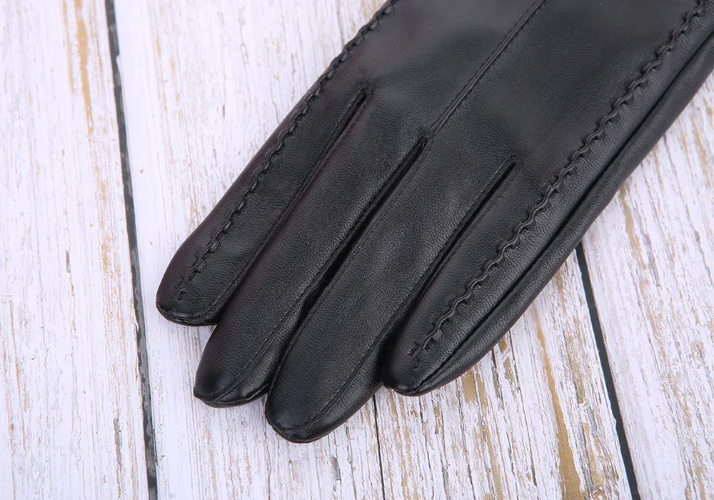 Женские перчатки guantes, кожаные перчатки, Осень-зима, сохраняющие тепло, с бантом, теплые, для вождения, плюс бархатные рукавички, удобные, luvas, зимние перчатки