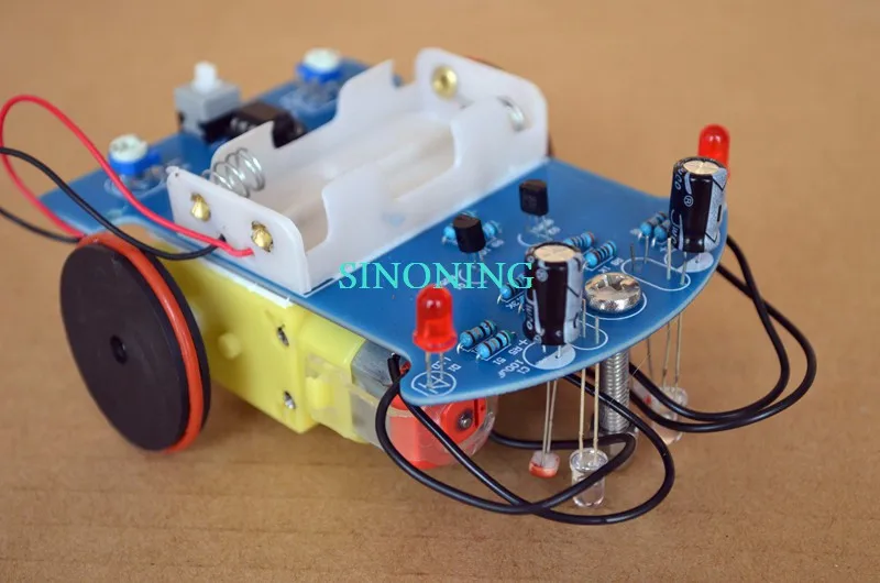 Cheap D2-1 Smart Robot Car kits tracking car photosensitive robot kits parts for DIY electric toy no battery for robot project 