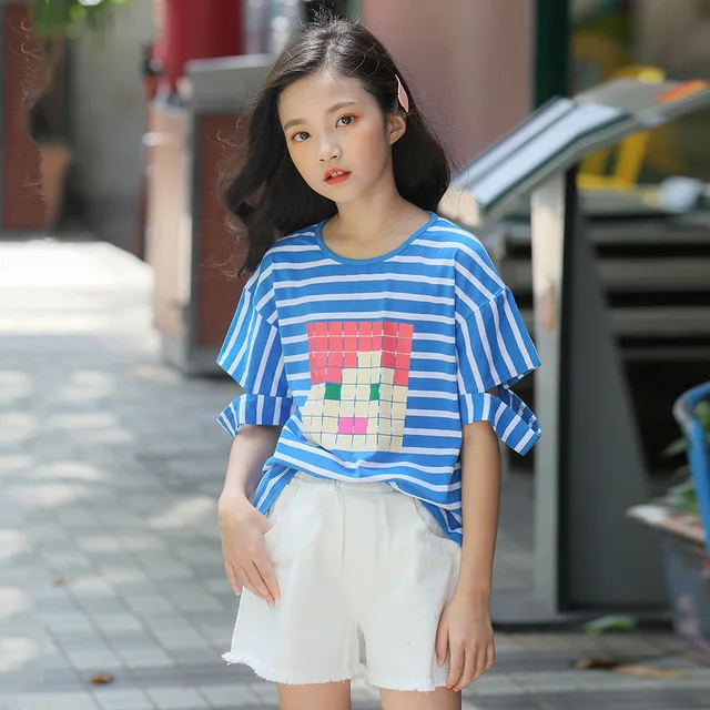 2019 Fashion Teenager Shorts Summer Denim Shorts For Girls Cool Teens Girl Swag Short Jeans 5 6 7 8 9 10 12 14 Years Old Kids