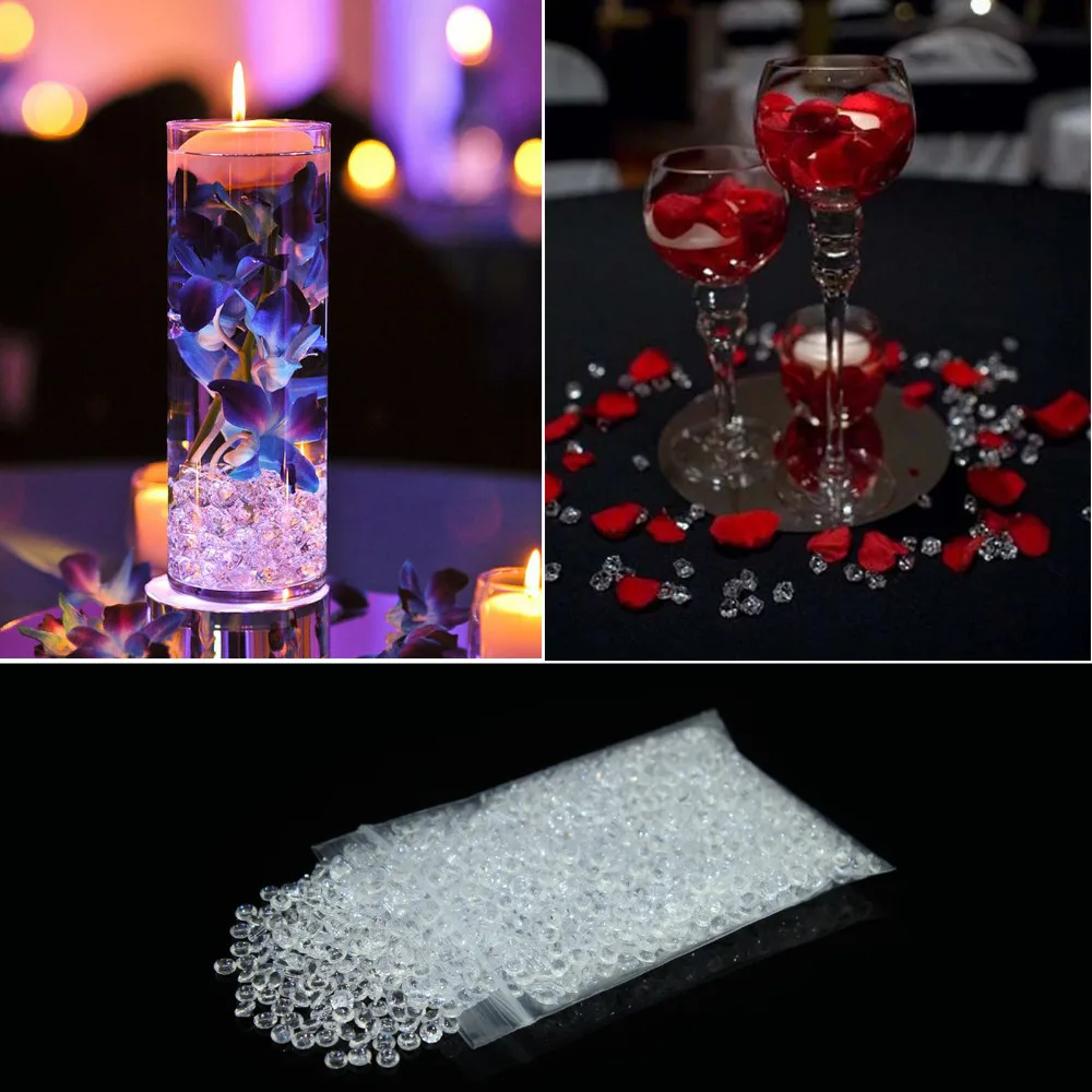 

4.2mm 1/3Carat Crystal Clear Diamond Confetti 10000 pcs/bag Wedding Table Scatter Decoration bridal shower wedding decoration