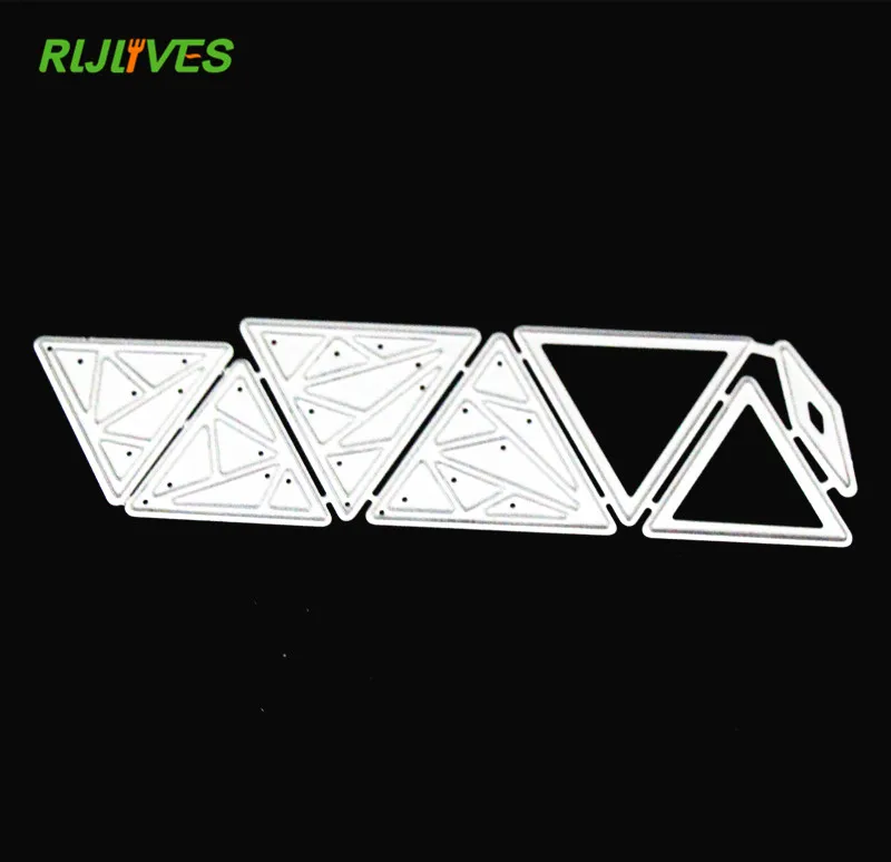 

Triangle Shape Background Set Metal Cutting Dies Scrapbook Card Paper Craft Home Party Decoration Embossing Stencil