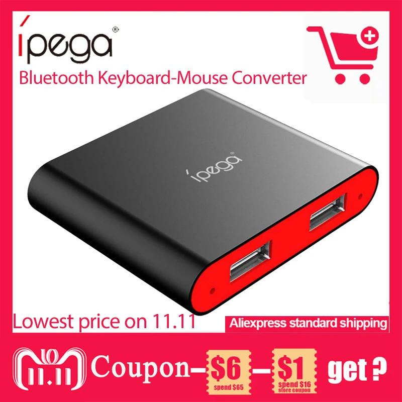 

Ipega PG-9096 USB Bluetooth Keyboard-Mouse Converter for Smartphone/Tablet for FPS games/RoS/Knives Out PUBG for xiaomi Samsung