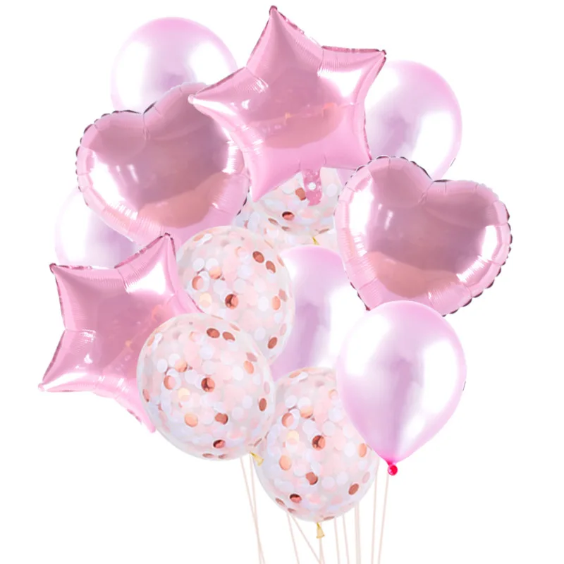 Новые продукты с днем рождения воздушный шар буквы фольгированные шары Детские Игрушки гелиевые партии аэростат Для с - Цвет: pink balloon set