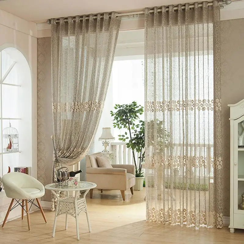 Hollow Lace Curtains Of Living Room Bedroom Window Wedding Stage