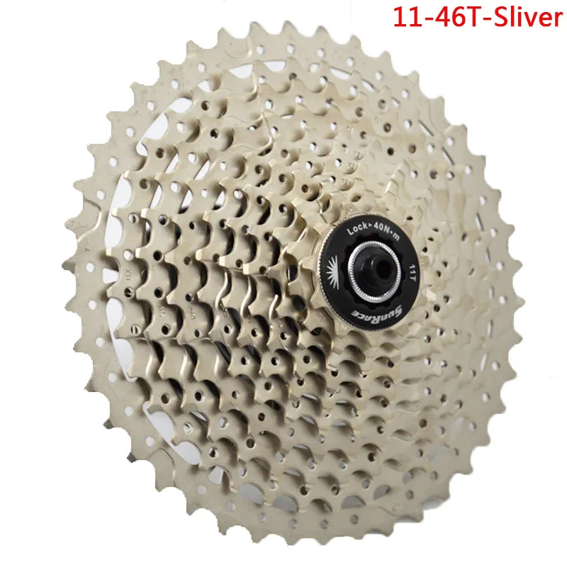 10S-S3-Sliver-11-46T Sunrace 10 скоростная кассета CSMS3 CSMX3 11-40 т 42 46 T велосипедная кассета для Shimano SRAM маховик 11-40 11-42 11-46 10 s кассета - Цвет: 10S-S3-Sliver-11-46T