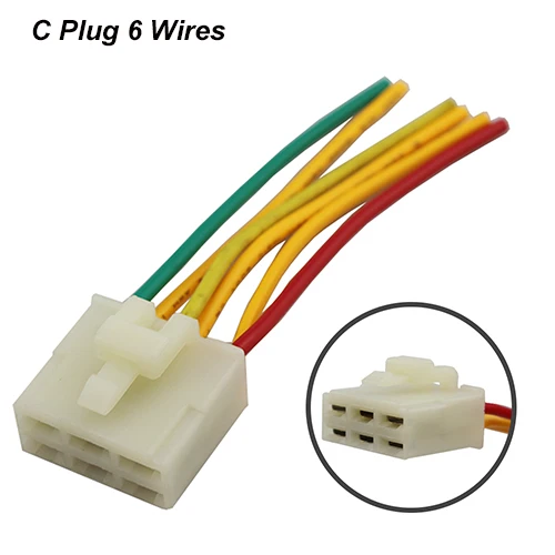 5 проводов, 6 проводов, Регулятор выпрямителя для мотоцикла, штекер регулятора напряжения, Мужской Разъем - Цвет: C Plug 6 Wires
