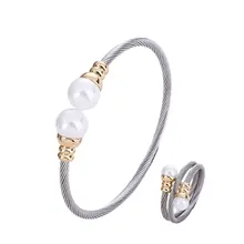 A197 браслет из нержавеющей стали кольцо набор женский темперамент ювелирные изделия дамы подарок античный дизайн женский браслет Элегантные Подвески