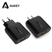 Для Qualcomm Сертифицированных AUKEY Быстрая Зарядка 3.0 Smart USB Зарядное Устройство для Samsung Galaxy S6 7 HTC iPhone Xiaomi Ми4 5 и Более ЕС/США