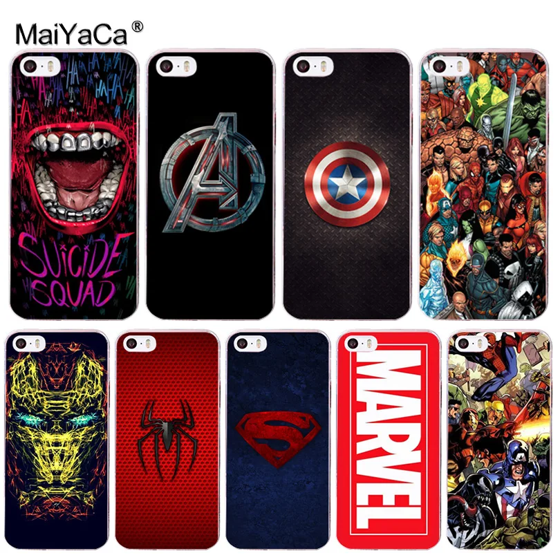 Marvel Comics Logo Paintedcolourful Style Design Cell Phone Iphone 8 7 6 6S Plus X 10 5 SE XS XR MAX Case