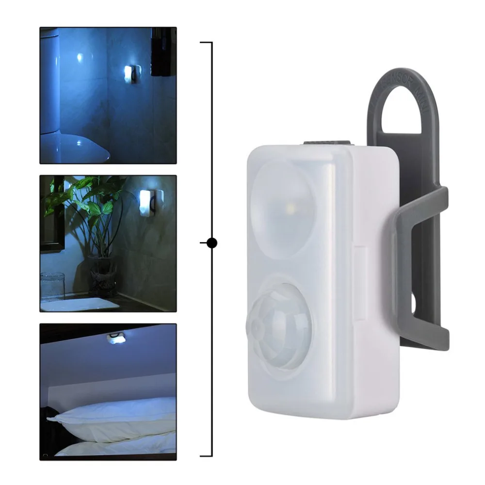 

Functional Separable LED Night Light Motion Sensor With Mount Hook Magnetic Suction Lamp For Home Cabinets Toilet Bedroom