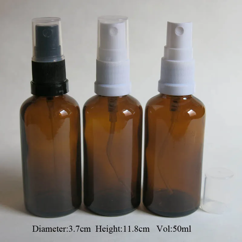 Garrafa de Vidro com Pulverizador da Loção Spray de Garrafa de Vidro de Óleo Essencial de Vidro Atacado Vazio ml Âmbar Marrom 100 Pcs 50
