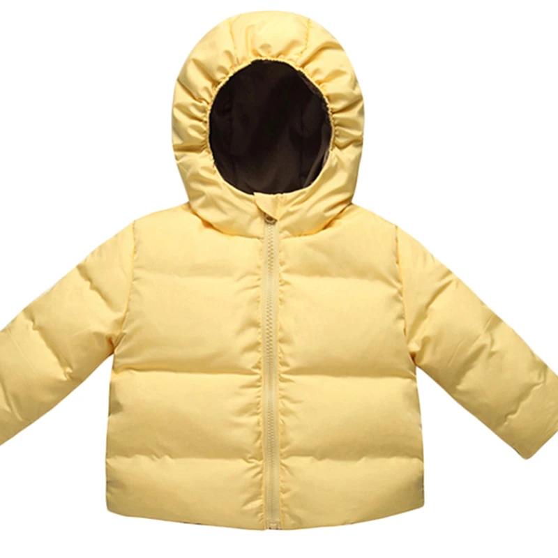 

2017 Hot Sale Hooded Girls Boys Winter Coat Long Sleeve Boys Thicken Jacket WindProof Children Kids cotton Down Parkas 90-130CM