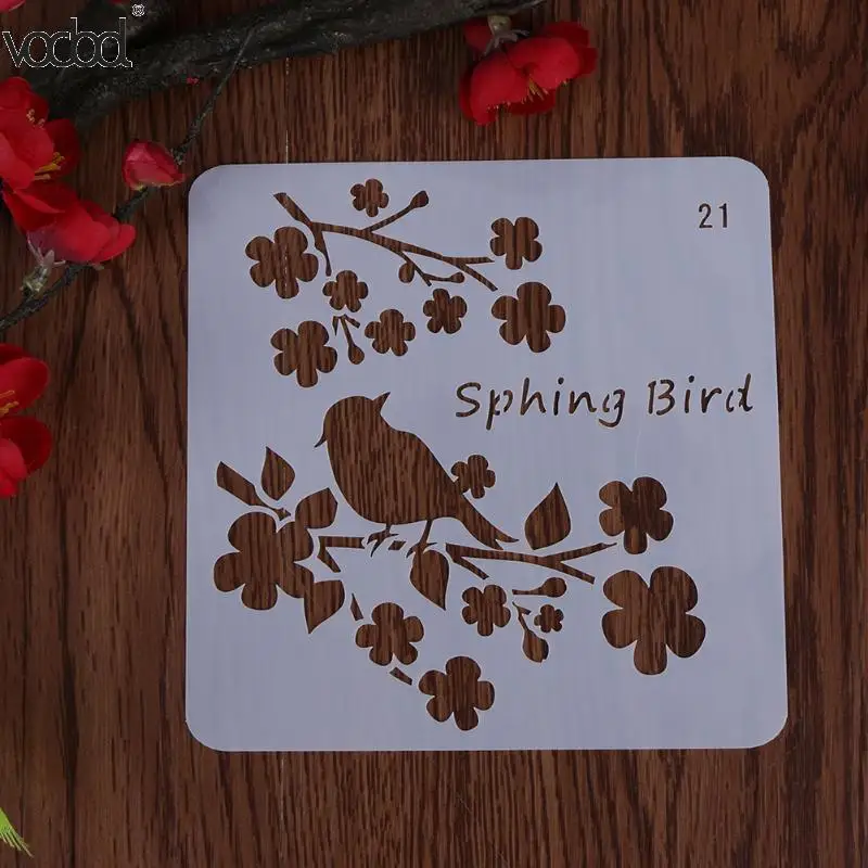 

VODOOL Spring Bird DIY Craft Layering Stencils For Walls Scrapbooking Template Stamps Album Decorative Embossing Paper Crafts