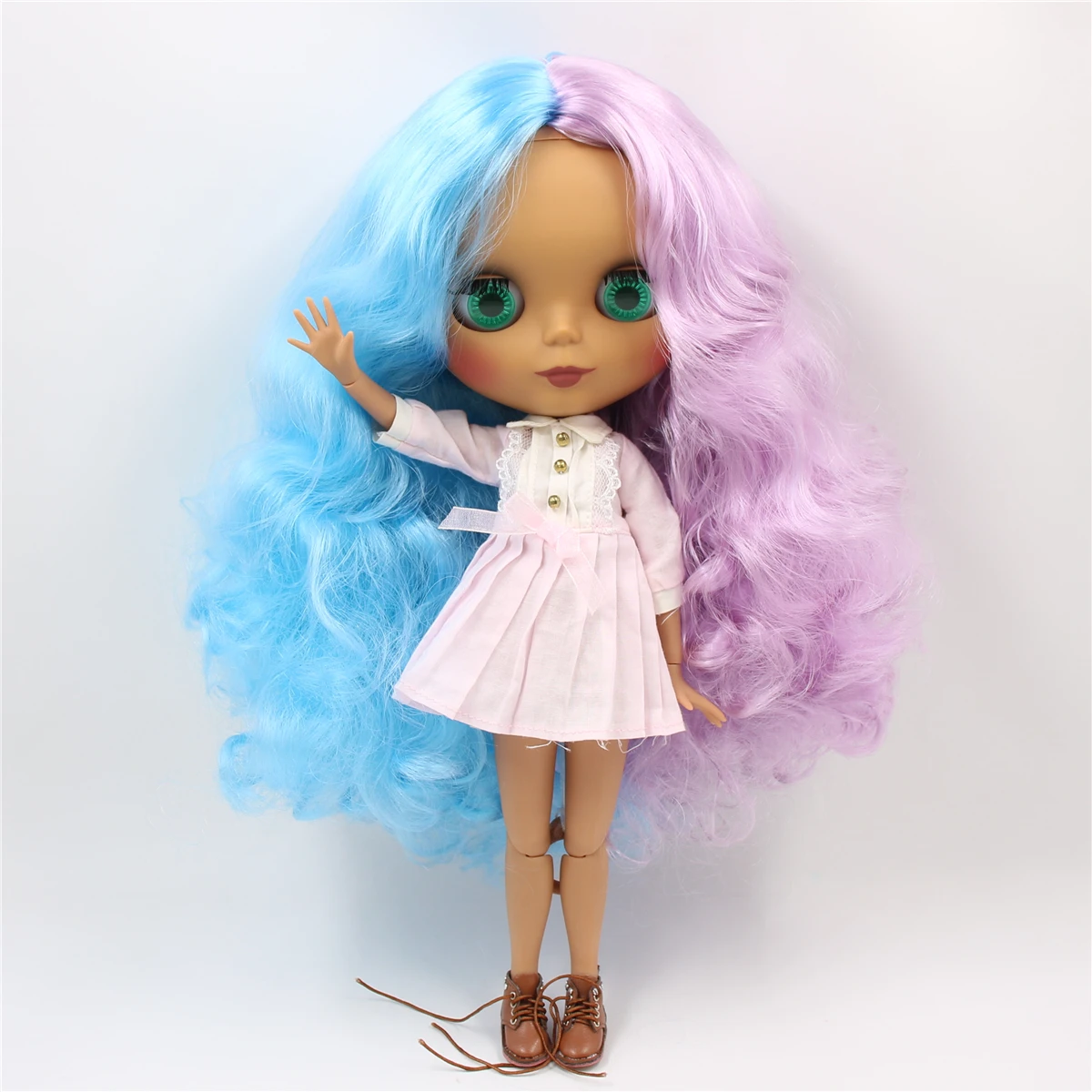 Ледяной фабрики blyth кукольные 1/6 bjd шарнирное тело сине-фиолетовые волосы BL6023/2137 30 см, подарки для девочек
