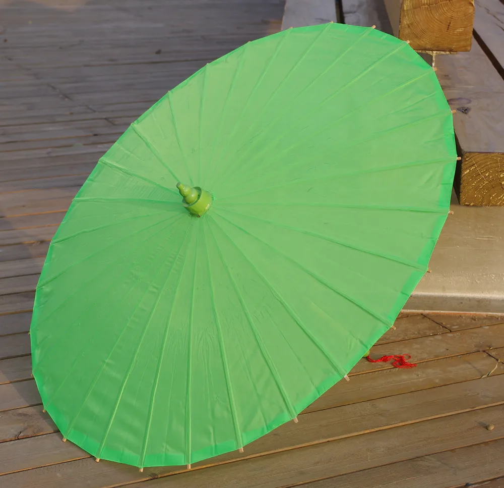 

Green Plain Fabric Bamboo Parasol/Umbrella Great For Wedding Party Favor