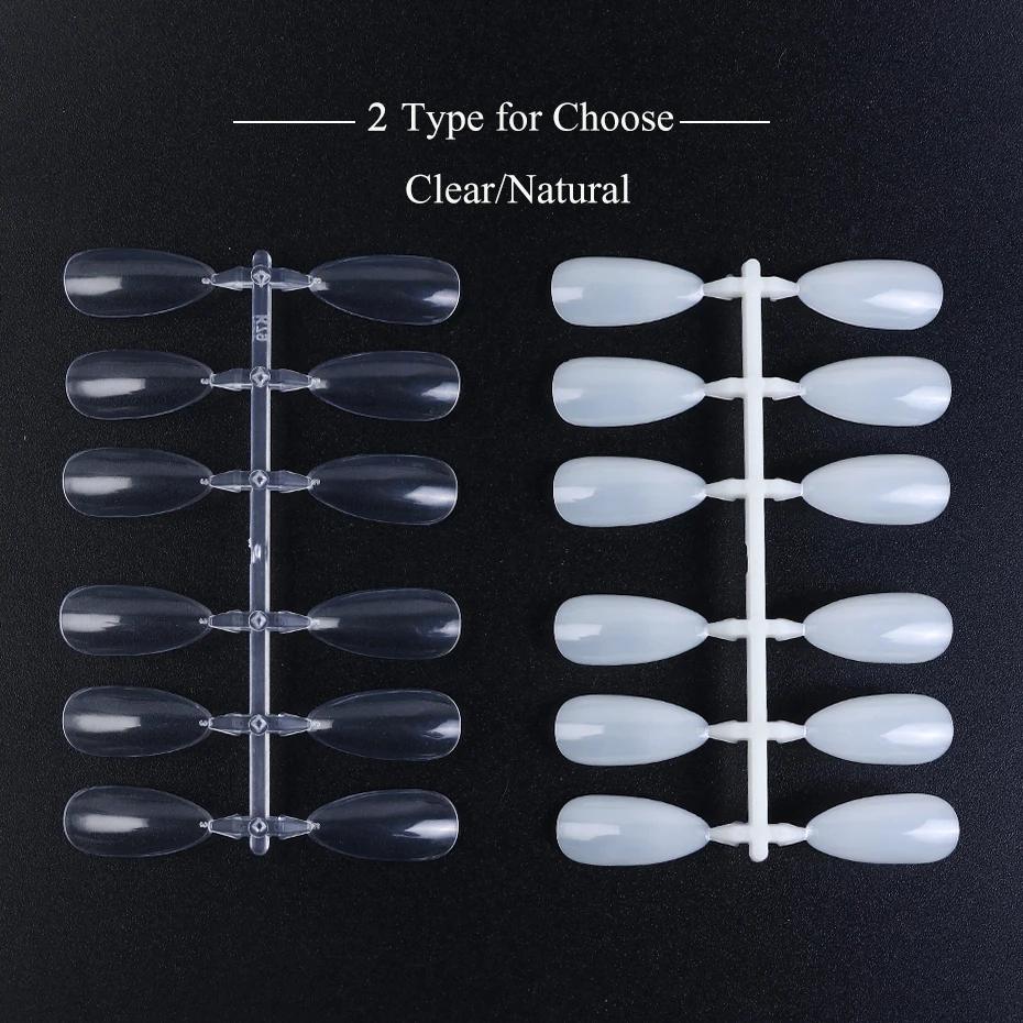 120 шт Акриловые шпильки накладные ногти естественные чистые полное покрытие поддельные ногти искусственный Гель-лак дисплей инструменты для маникюра CH1030