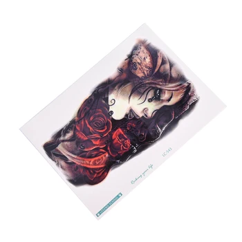 

1 Sheet Large Body Art Arm Sleeves Temporary Beauty Girl Tattoo Sticker Fake Tatoo for Men Women