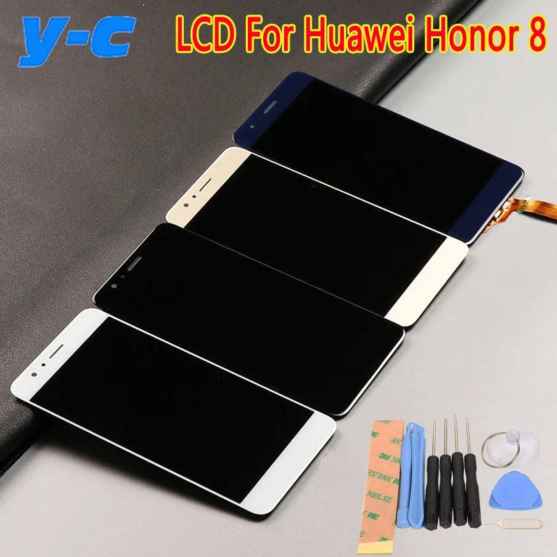 imágenes para Para huawei honor 8 lcd display + pantalla táctil 100% nuevo 5.2 pulgadas panel de la pantalla de visualización de cristal digitalizador para huawei honor 8 imágenes para Para huawei honor 8 lcd display + pantalla táctil 100% nuevo 5.2 pulgadas panel de la pantalla de visualización de cristal digitalizador para huawei honor 8