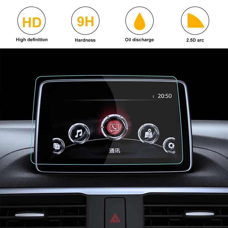 font b Car b font Styling GPS Navigation Screen Tempered Steel Protective Film for Mazda