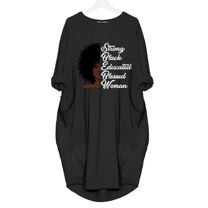 Сильная черная образованная преслованная женщина на заказ цветная графика буквы печать футболка для женщин футболка Женская Топ размера плюс Топы