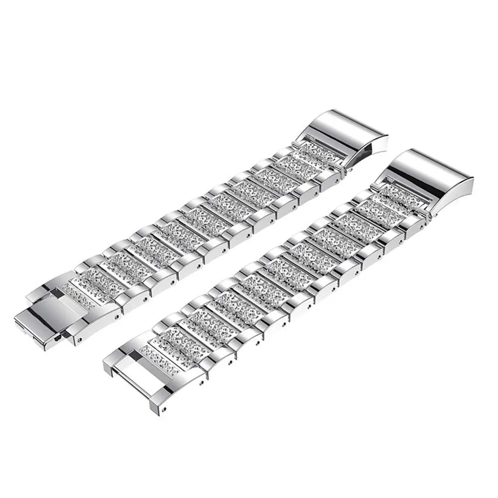 KINGBEIKE 3 Colors Fashion Stainless Steel Watchband For Fitbit Charge 3 Watch Band Replacement Bling Wristband Bracelet Strap KINGBEIKE 3 Colors Fashion Stainless Steel Watchband For Fitbit Charge 3 Watch Band Replacement Bling Wristband Bracelet Strap