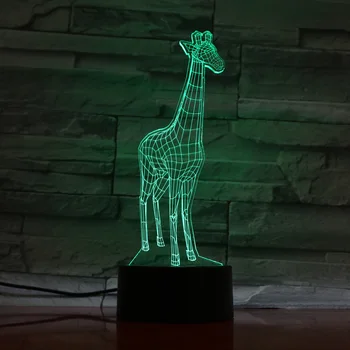 

Creative 3D Visual LED Night Light plexiglas plate Crafts Colors Desk Table Lamp Children's lighting Lampara Infantil USB Lampen