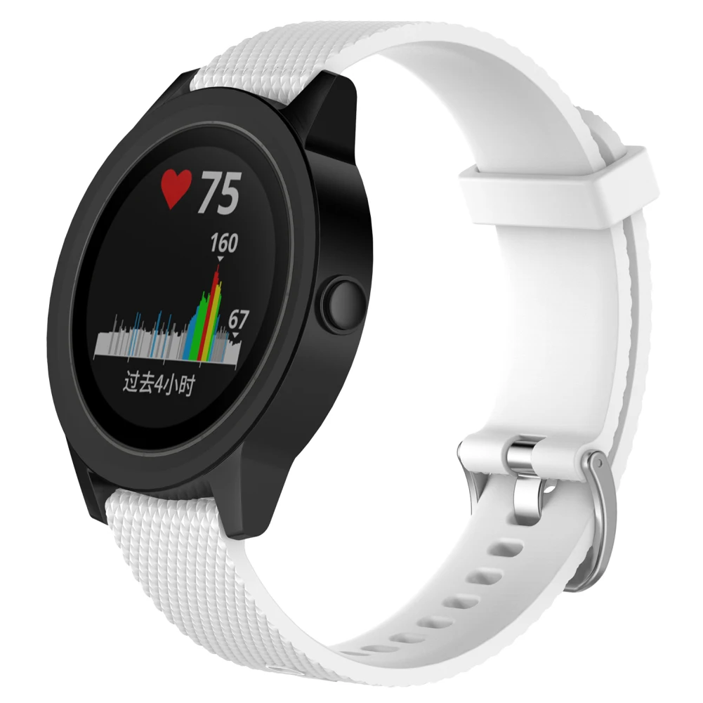 Для Garmin Vivoactive3 Vivomove HR смарт-браслет Цветной мягкий сменный силиконовый ремень для Garmin Vivoactive 3 Watch band - Цвет: White