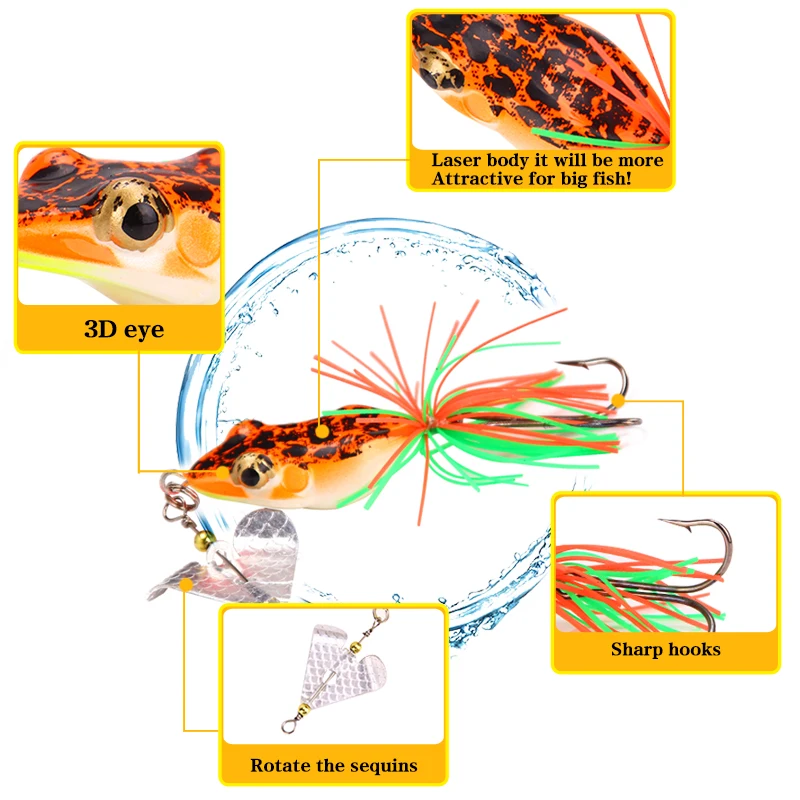 SEAPESCA Спиннер рыболовная приманка 135 мм 9 3g Ray Frog Minnow Iscal искусственная Поппер 3D
