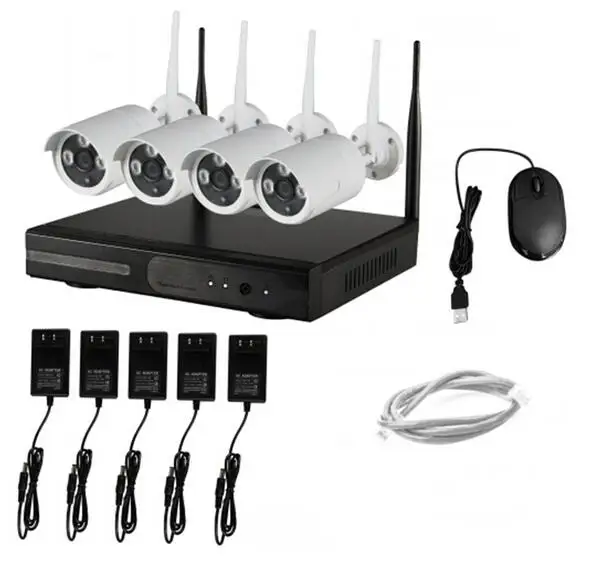 

4CH NVR WIFI CCTV Security Camera System 4PCS 960P HD Outdoor Wireless CCTV Kit Video Surveillance System P2P ONVIF