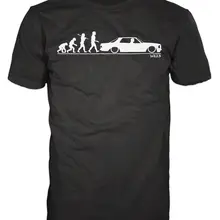 Классический W123 Mercedes купе Эволюция автомобиль футболка с