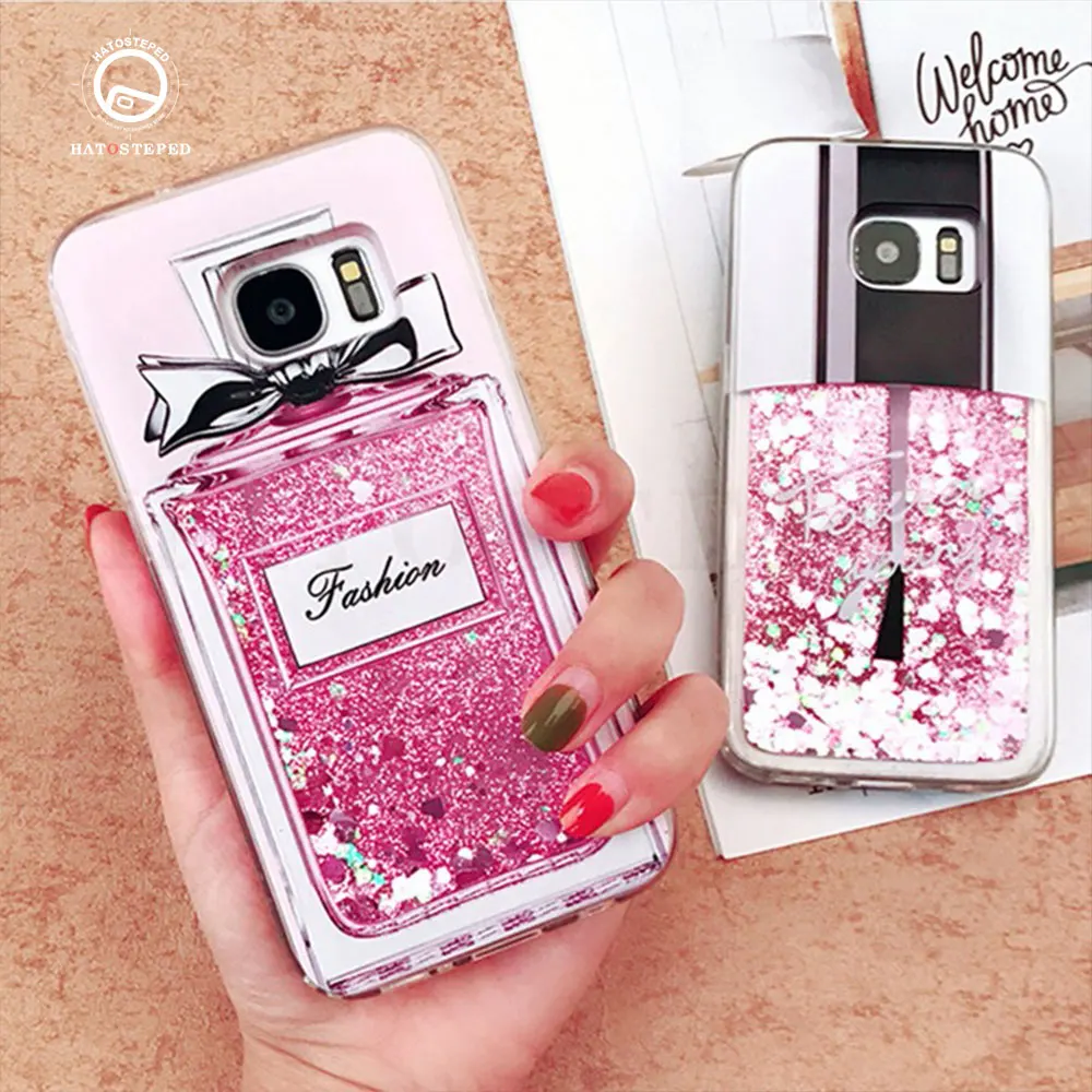 

Glitter Quicksand Phone Case For Samsung Galaxy S7 S7 Edge S8 S8 Plus S9 S9 Plus Soft Perfume Liquid Sequin Cover Case