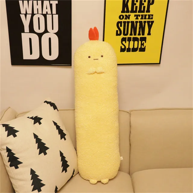 Fancytrader Japen Anime Yellow Shrimp Pillow Toy Soft Pop Cute Anime Long Plush Doll 70cm