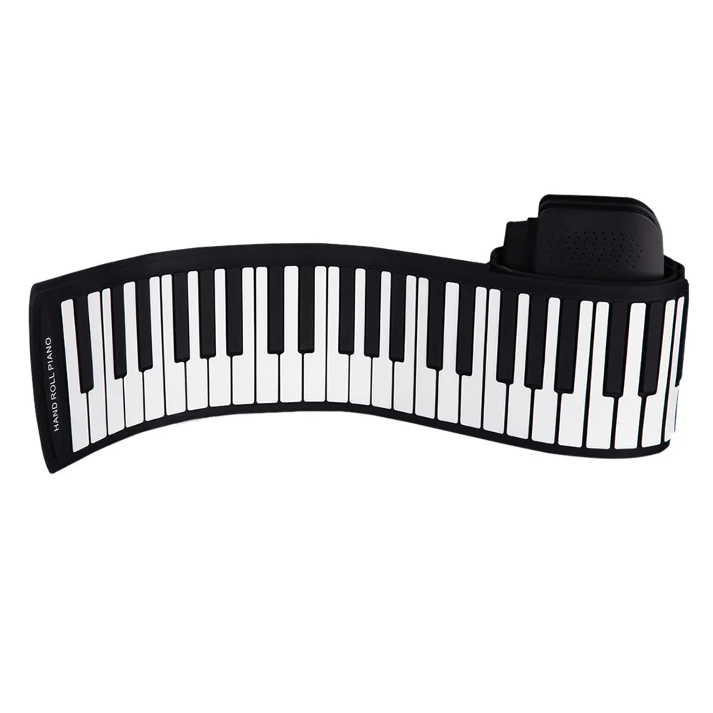 Портативная 88 клавишная клавиатура фортепиано силиконовая гибкая рулонная пианино складная клавиатура ручное рулонное пианино с батареей