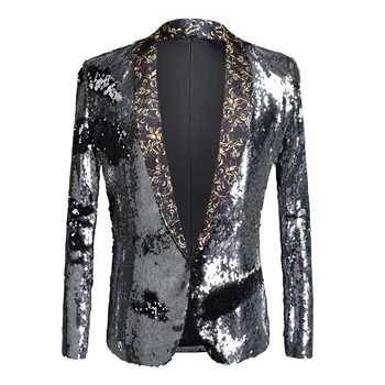 

new men's sequined suit slimming menswear banquet wedding performance festive celebration men's shiny suits
