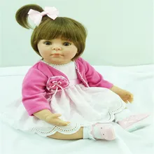 20 inch 50 cm reborn Silicone dolls, lifelike doll reborn babies toys Little coat cute girl