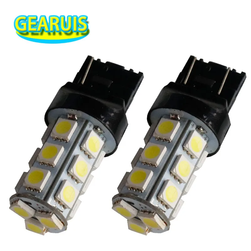 100 шт. диод T20 7440 W21W WY21W 18 SMD 5050 светодиодный 7443 580 автомобильная лампа с поворотным