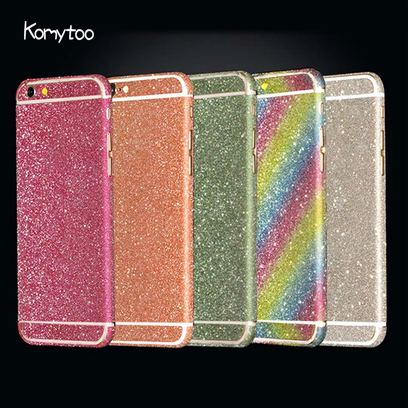

Glitter Skin Sticker For iPhone 7 8 Plus X Bling Phone Protective Sticker 360 Degree Full Body Decal Skin Wrap for iPhone 7 Case
