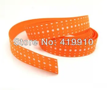 

5 Yards Orange Dot 16mm Wide Wedding Craft Printed Grosgrain Ribbon C18
