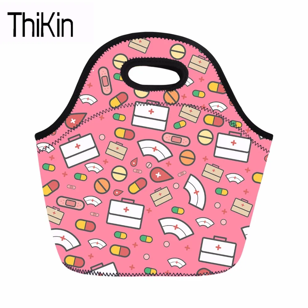 Thikin 3d Cute Cartoon Nurse Print Lunch Bag Insulation For Thikin 3d Cute Cartoon Nurse Print