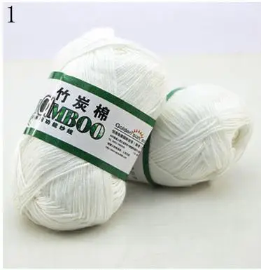 1 Ball 50g 145 Meters High Quality Soft Smooth Natural Bamboo Cotton Hand Woven Yarn Baby Cotton Crochet Knitted Fabric 