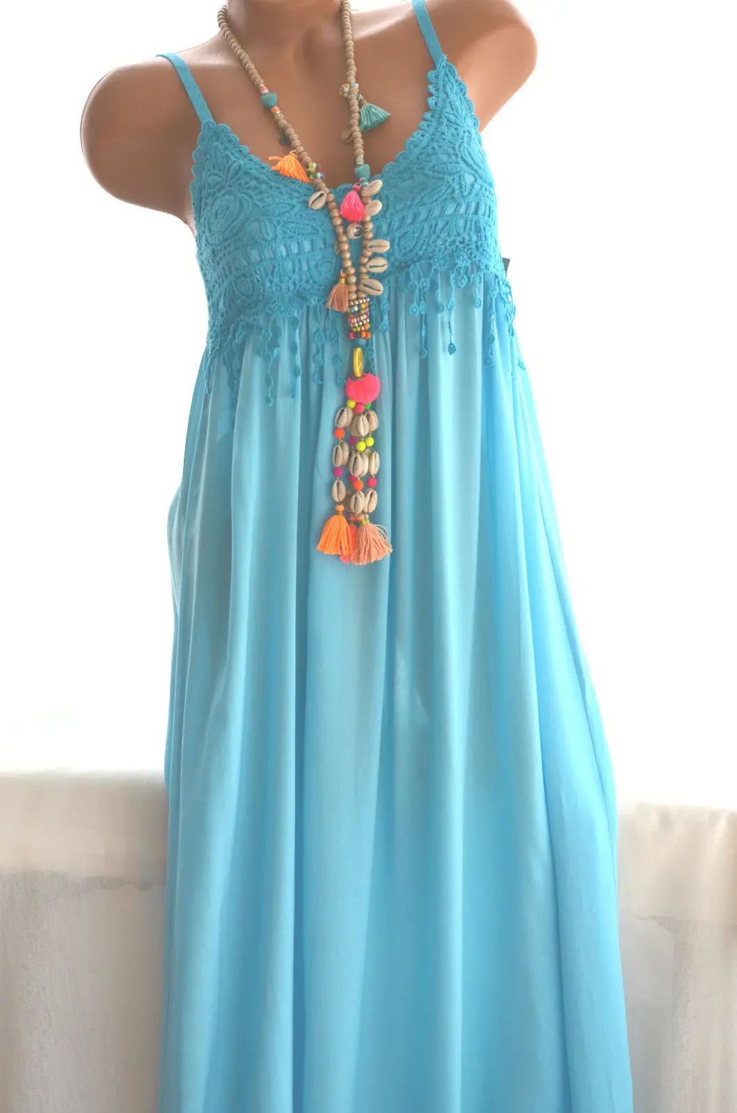 Женское платье на подтяжках большого размера летнее Новое Кружевное шифоновое платье 5XL - Цвет: see chart