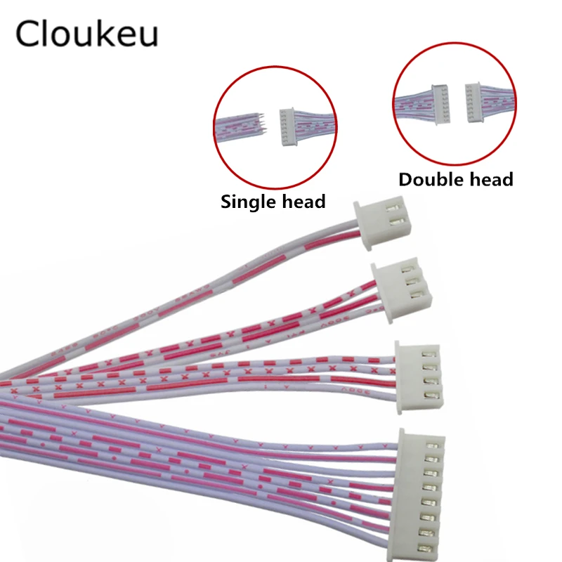 

5Pcs XH2.54 Terminal connector Electronic connection cable 2.54mm Plug 500MM 50cm 2P 3P 4P 5P 6P 7P 8P 9P 10P 11P 12P