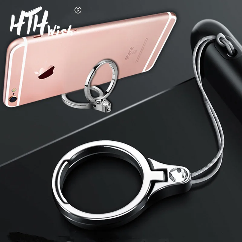 Finger Ring Stand Holder mobile car Phone 2in1 stand phone holder For samsung galaxy s9 note s8 phone lanyard strap