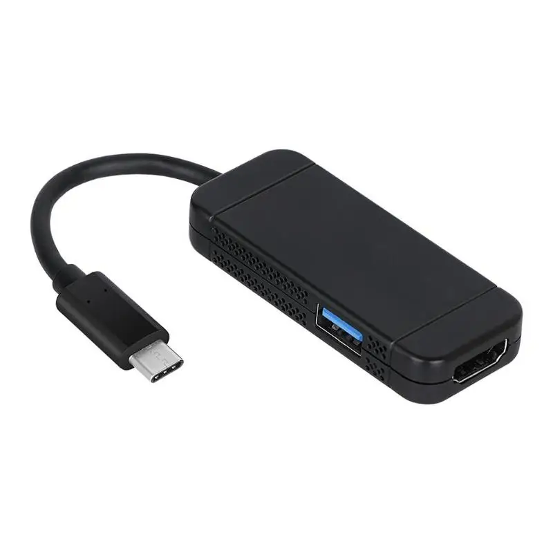 Уникальный Форма мини Портативный 3 в 1 USB хаб Тип с разъемами типа C и HDMI + USB3.0 Кабельный адаптер-переходник для nintendo коммутатор plug and play